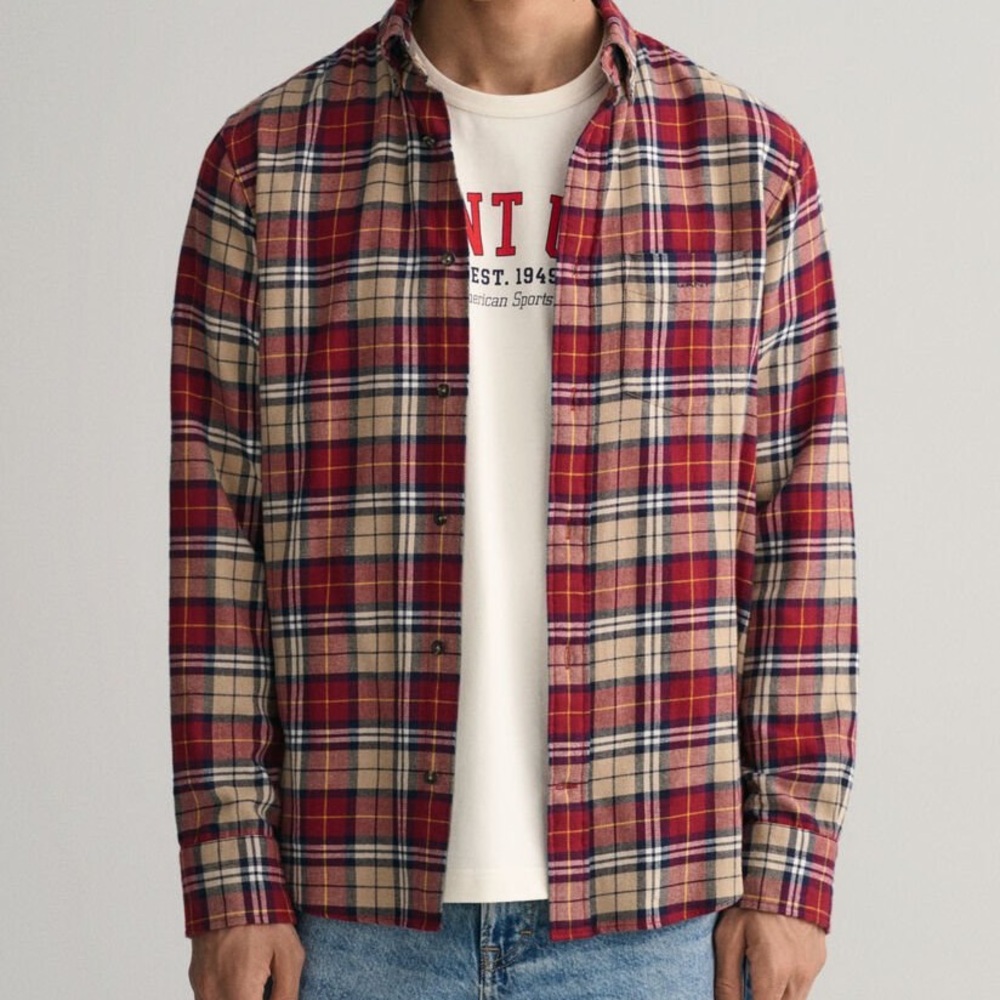 GANT Rugger Red Plaid Shirt